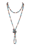 8mm Longline Hand Knotted Necklace