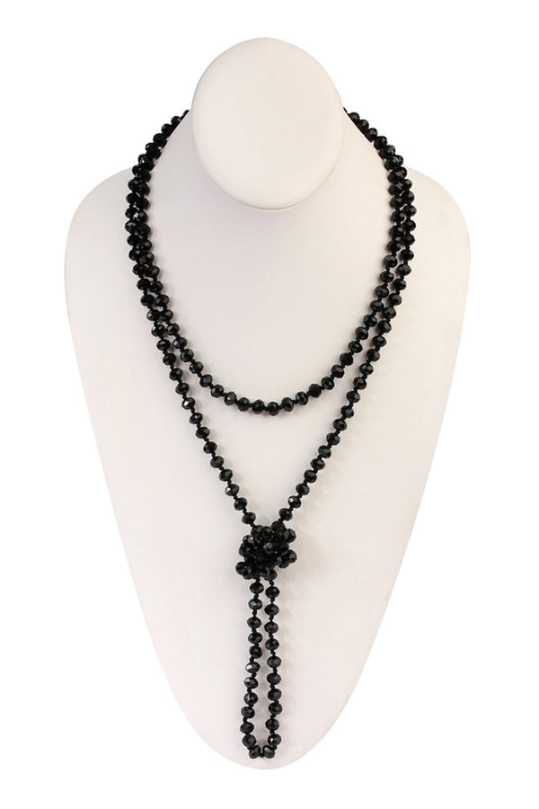 8mm Longline Hand Knotted Necklace