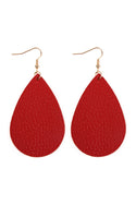 Hde2272 - Teardrop Leather Earrings