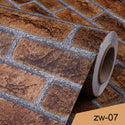 Vintage 3D Brick Pattern Wallpaper